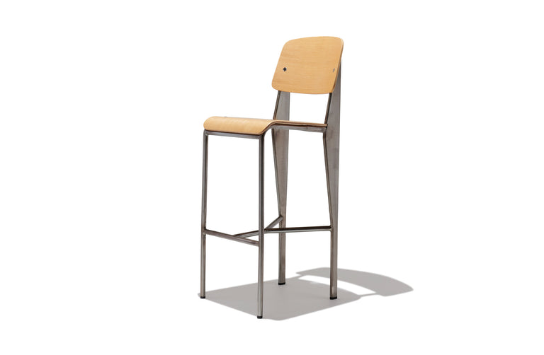 Jean Oak on Gunmetal Bar Stool