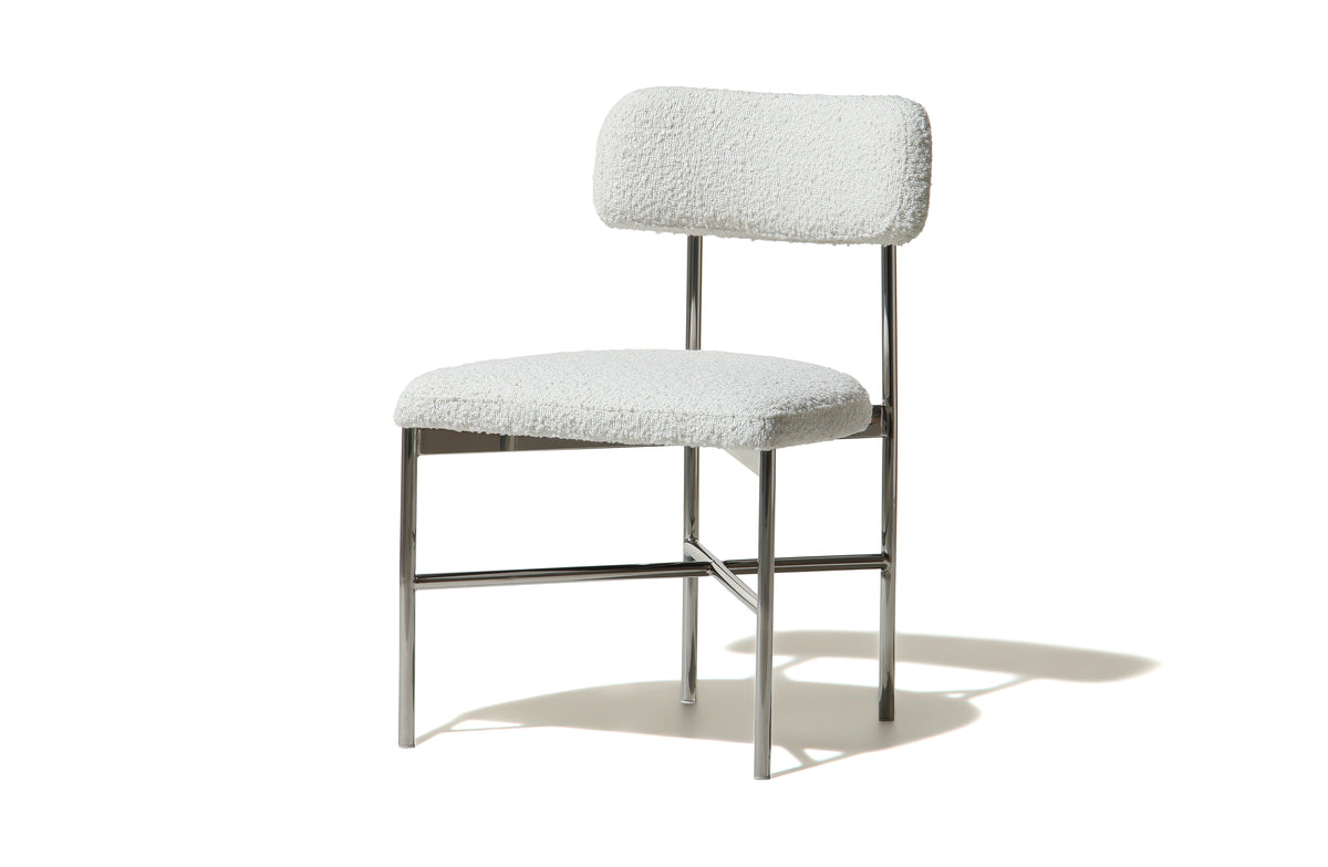 Yarra Dining Chair - White Boucle Image 1