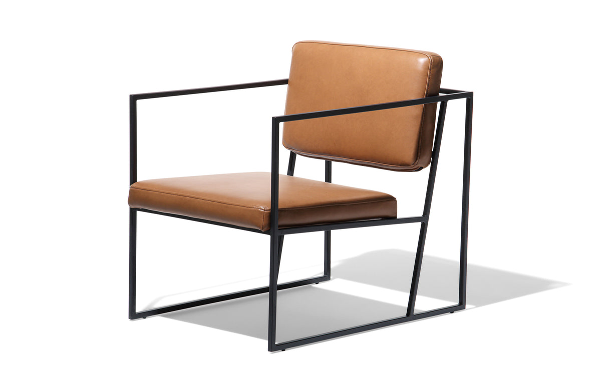 Bauhaus Occasional Chair - Light Brown Leather Image 1
