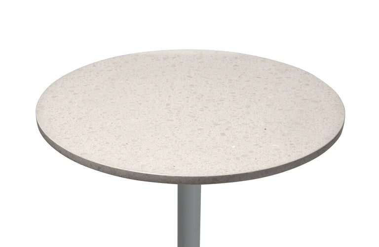 Piazza Bar Table White Base Tan Top