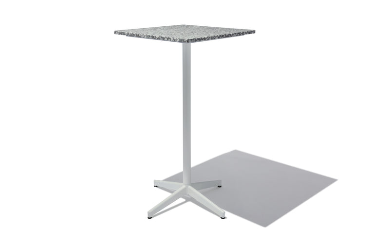 Quadrata Bar Table White Base Grey Top