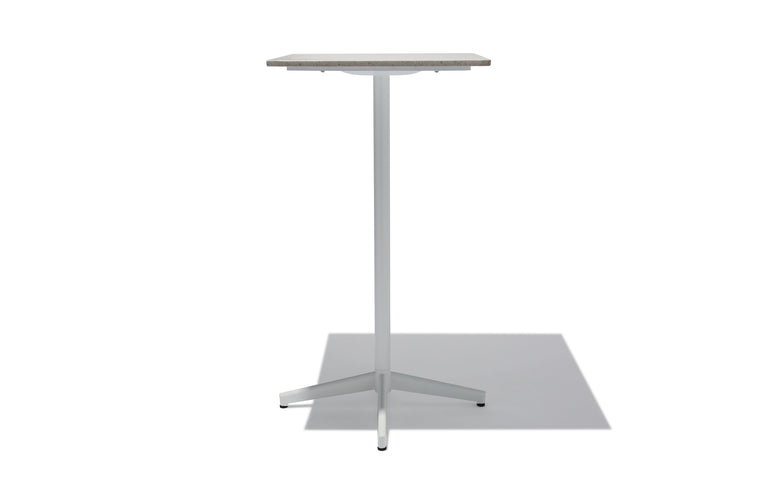 Quadrata Bar Table White Base Tan Top
