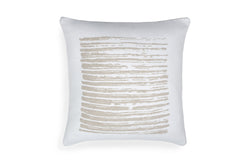 White Linear Square Outdoor Cushion - 