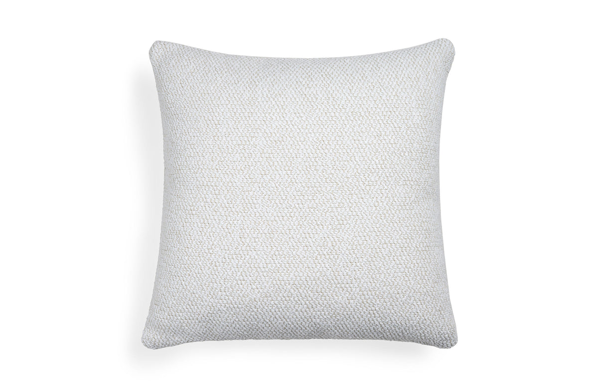 Boucle Light Outdoor Cushion - White / Square Image 1