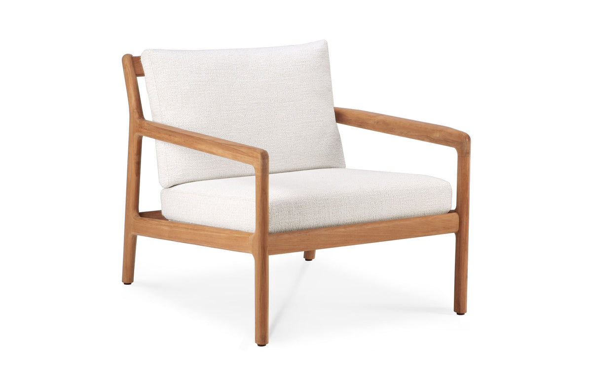 Jack Outdoor Lounge Chair - Off-White / Teak Image 2