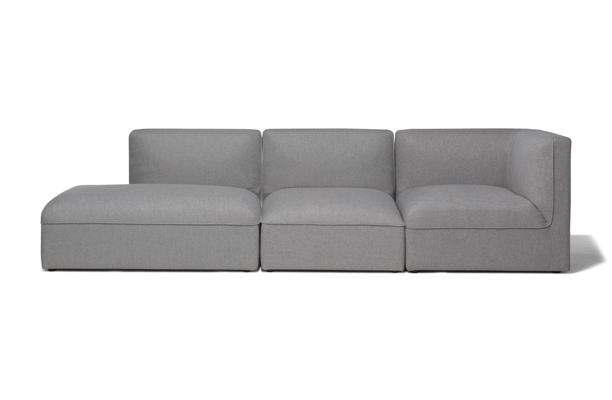 Loom Modular Sofa - Grey / 2.5 Seater / Left Facing Image 1