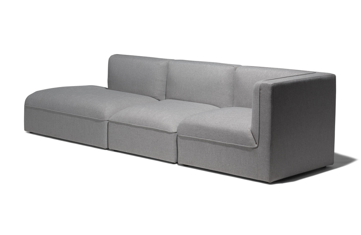 Loom Modular Sofa - Grey / 2.5 Seater / Left Facing Image 2