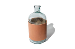 Leather Water Carafe - Black Leather / Small