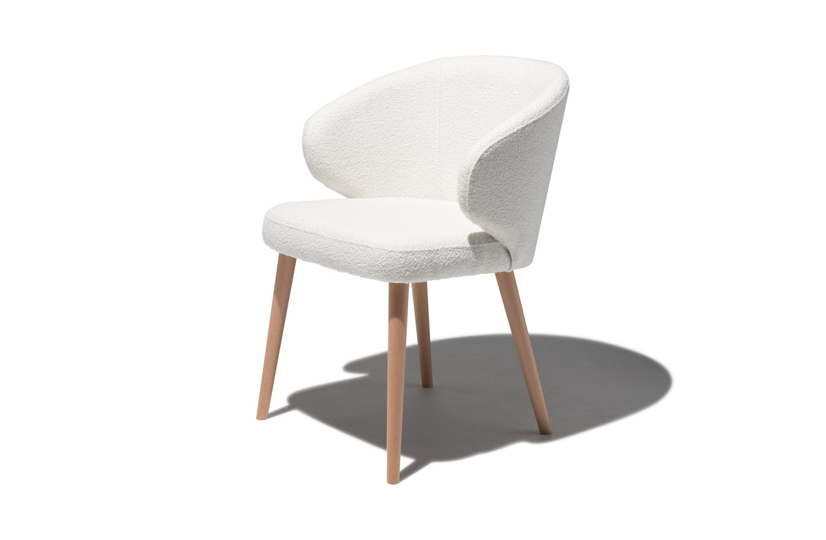 Caprice Dining Chair - White Boucle Image 1