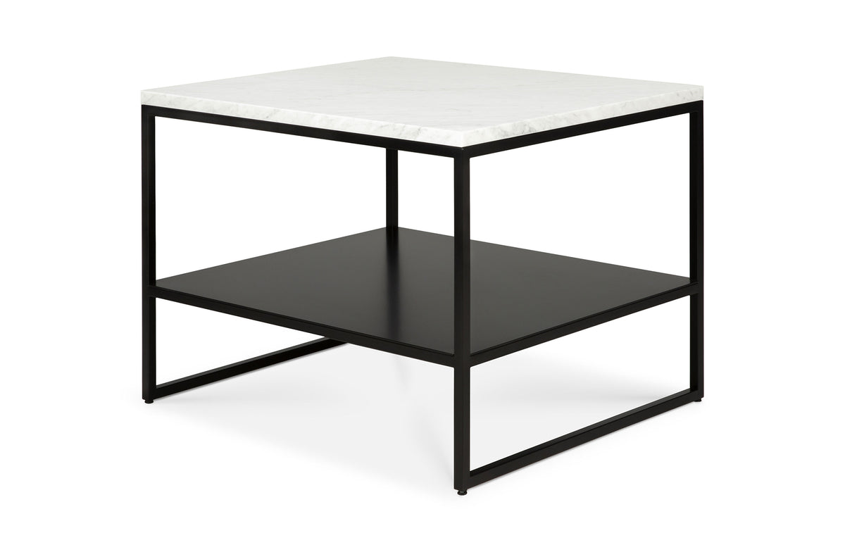 Stone Side Table - White Image 2