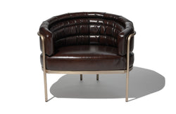Amelie Curved Lounge Chair - Steel Grey Velvet