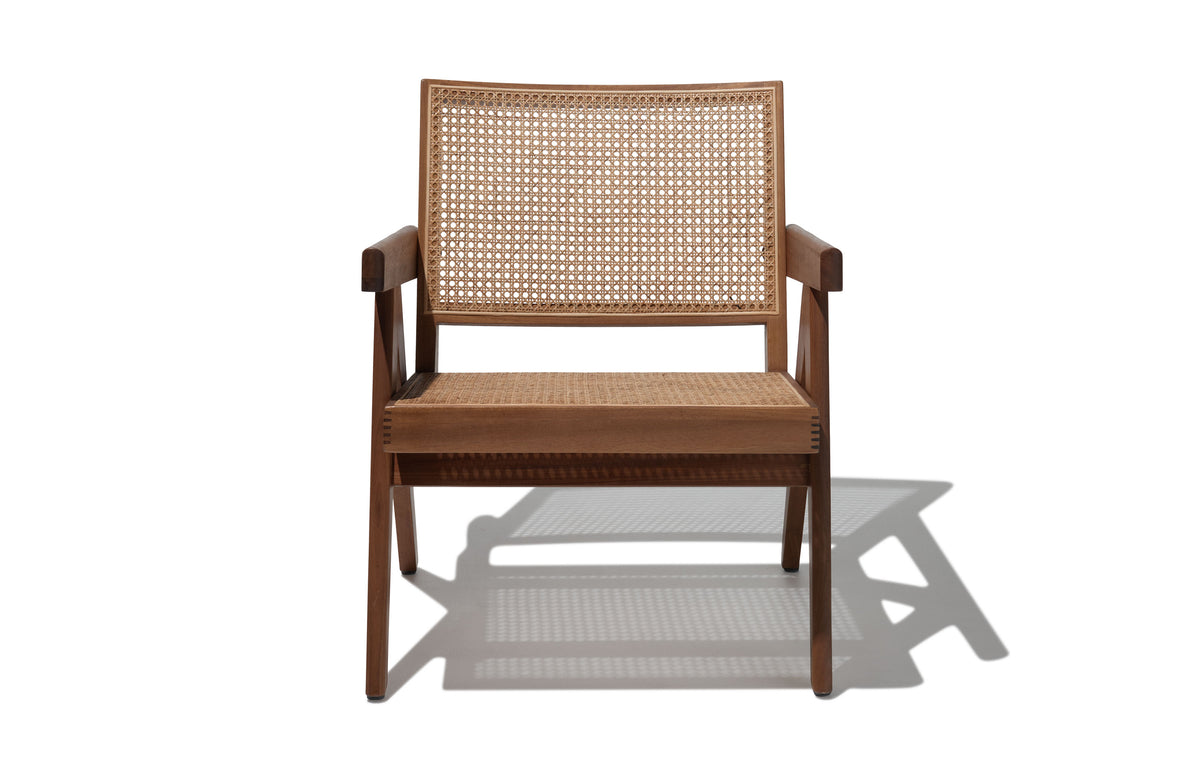 Compass Cane Lounge Chair - Teak Natural Rattan Image 2