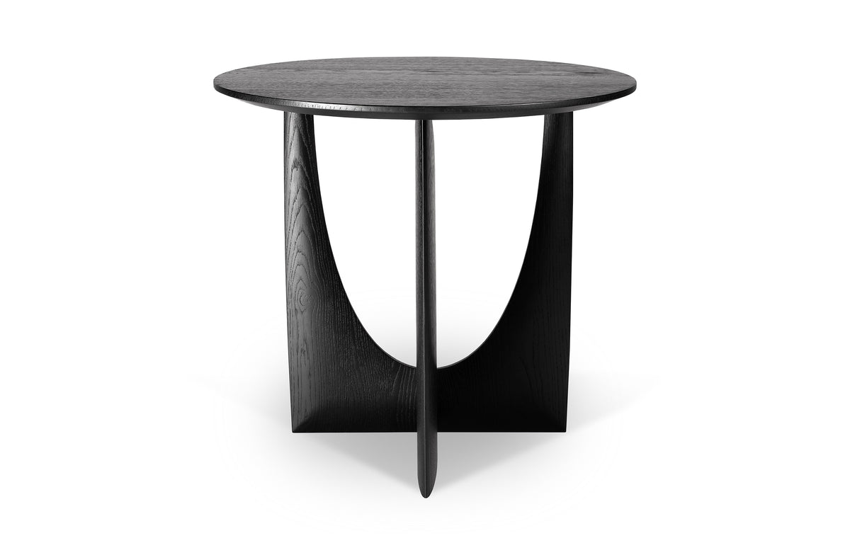 Geometric Side Table - Black Oak Image 2