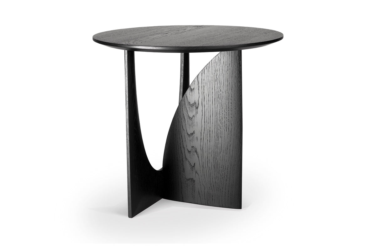 Geometric Side Table - Black Oak Image 1