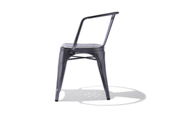 Marais Armchair - Gunmetal / Wood Seat