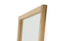 Light Frame Floor Mirror - Black Oak
