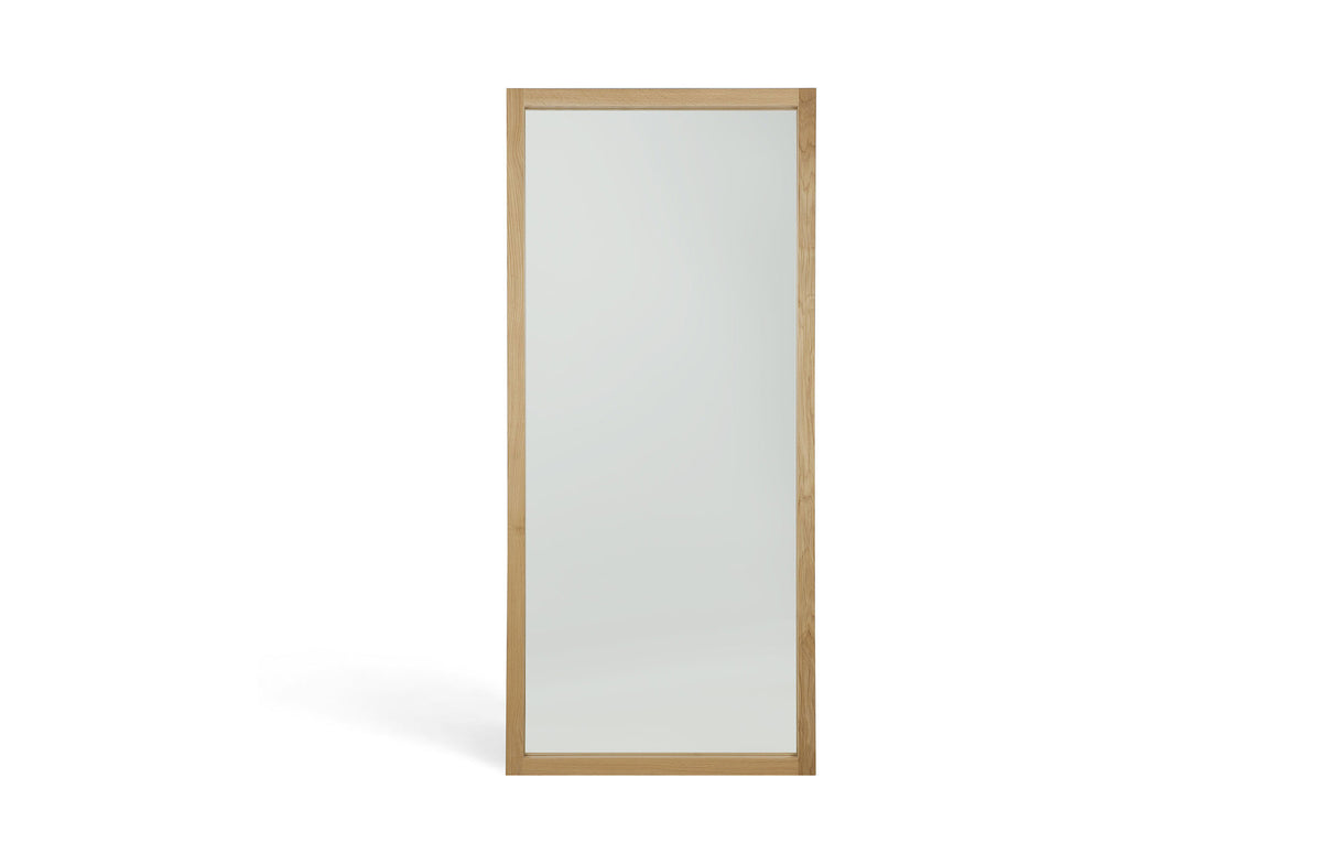 Light Frame Floor Mirror - Oak Image 1